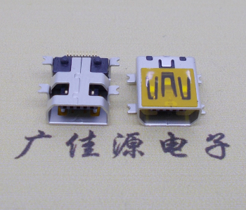 东升镇迷你USB插座,MiNiUSB母座,10P/全贴片带固定柱母头