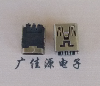 东升镇MINI USB前两脚插座 90度卧式 端子DIP针脚定义
