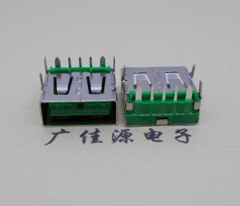 东升镇5A大电流 快充接口 USB5p绿胶芯 常规母座
