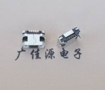 东升镇迈克小型 USB连接器 平口5p插座 有柱带焊盘