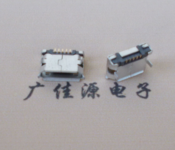 东升镇Micro USB卷口 B型(无柱）插板脚间距6.4普通端子