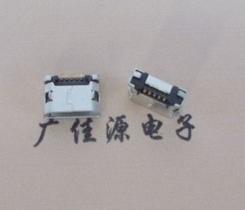东升镇MICRO USB接口 90度卧式母座 插板有柱直边