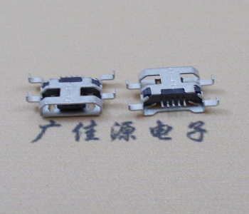 东升镇MICRO USB 5PIN接口 沉板1.6MM 四脚插板无导位