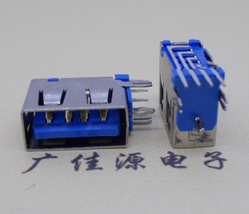 东升镇USB 测插2.0母座 短体10.0MM 接口 蓝色胶芯