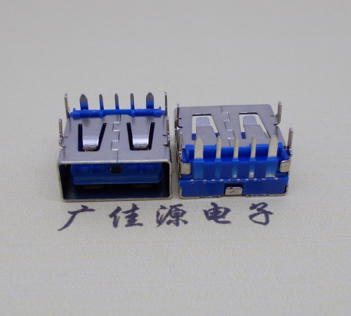 东升镇 USB5安大电流母座 OPPO蓝色胶芯,快速充电接口