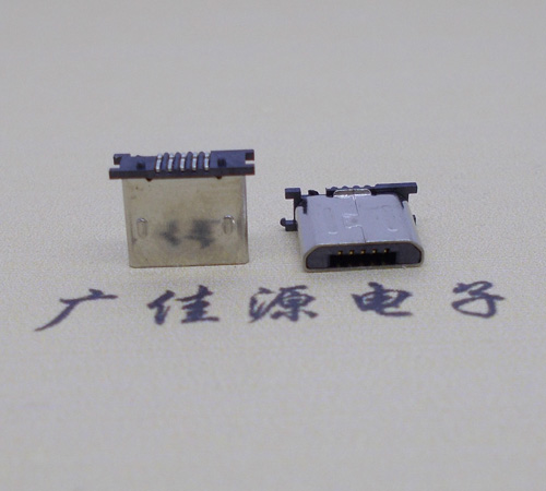 东升镇MICRO USB 5P公头短体5.6mm立贴带柱无卡勾