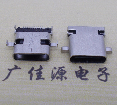 东升镇卧式type-c24p母座沉板1.1mm前插后贴连接器