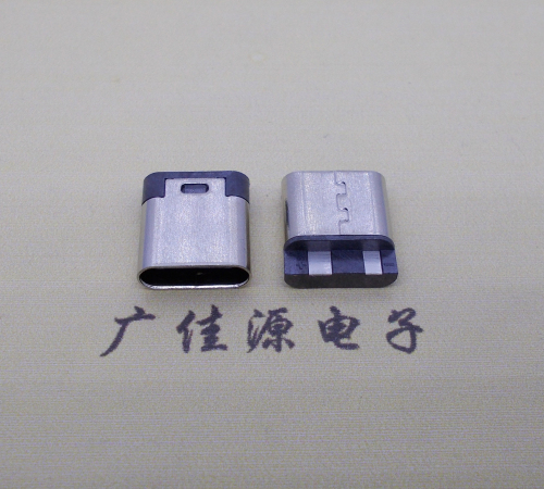东升镇电源椭圆形USB接口.type c2p焊线母座.充电尾部2点焊接详解