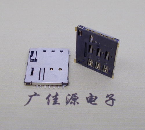 东升镇NANO SIM 自弹式卡座 1.37H 带CD测试7Pin 手机卡座连接器